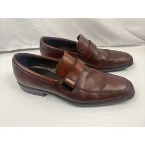 Ecco | Shoes | Ecco Penny Loafer Mens Buckle Brown Leather  display picture 3